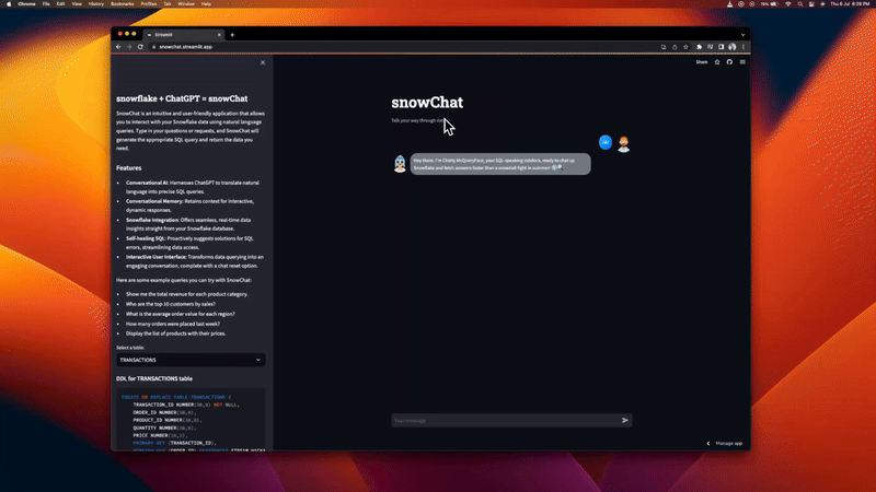 Snow Chat Usage GIF
